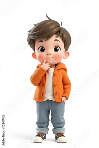 a close up of a cartoon boy with a jacket on