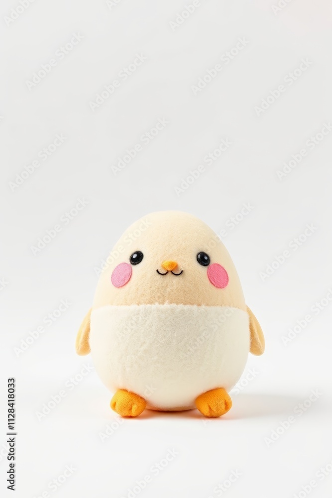 there is a small stuffed animal that is sitting on a white surface