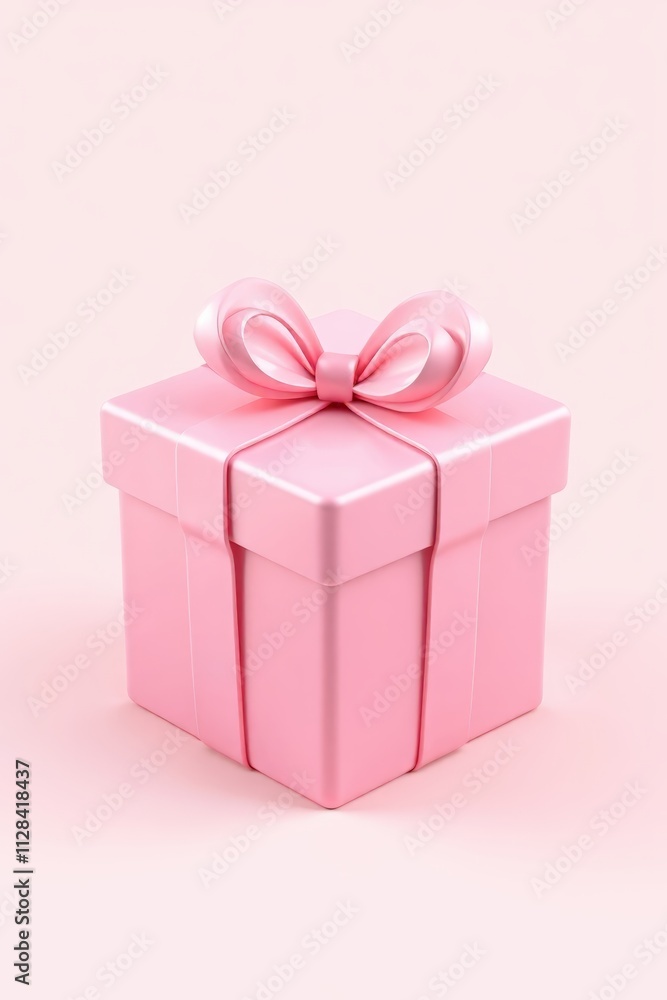 there is a pink gift box with a pink bow on it there is a pink gift box with a pink bow on it