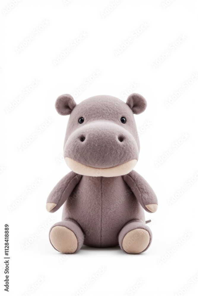 a close up of a stuffed hippo on a white background a close up of a stuffed hippo on a white background