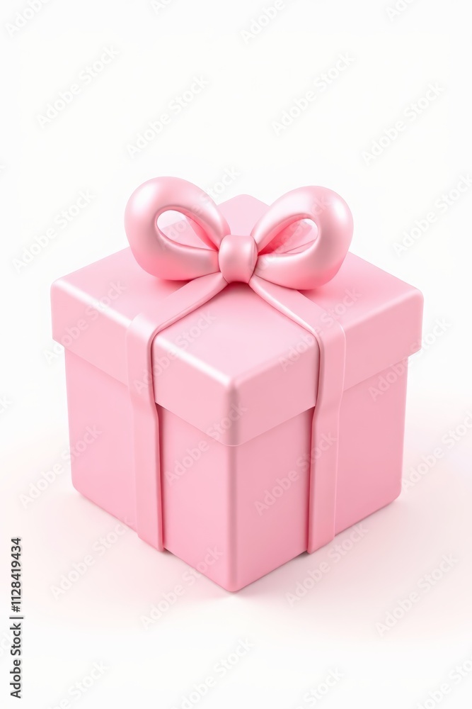 Obraz premium there is a pink gift box with a pink bow on it