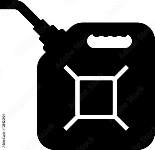 Canister icon. Jerry can symbol. Fuel, gasoline or oil canister. photo