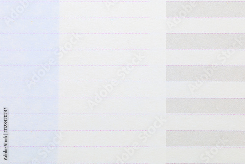 A white sheet of paper with a blue line on it