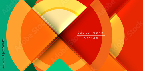 Target circle geometric abstract shapes. Vector Illustration For Wallpaper, Banner, Background, Card, Book Illustration, landing page