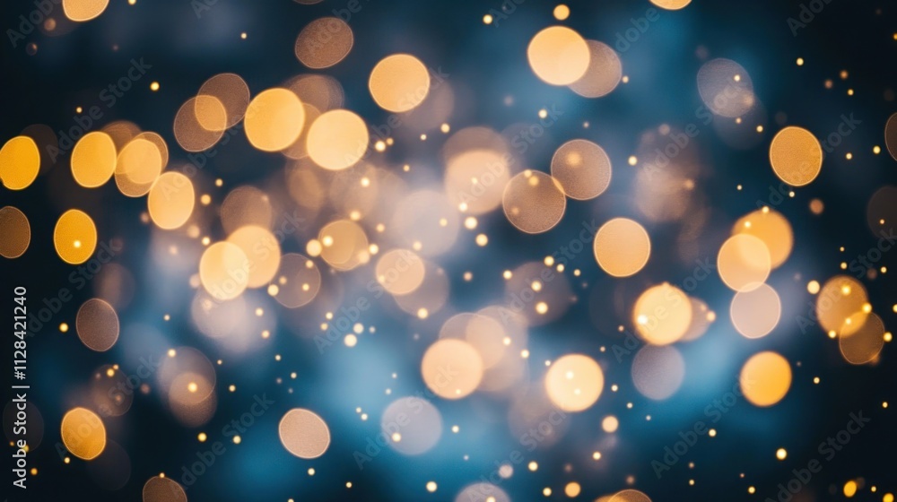 Abstract bokeh lights in warm tones on a dark background Abstract bokeh lights in warm tones on a dark background