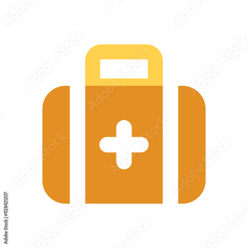A Simple Pixel Art Image Of A Suitcase