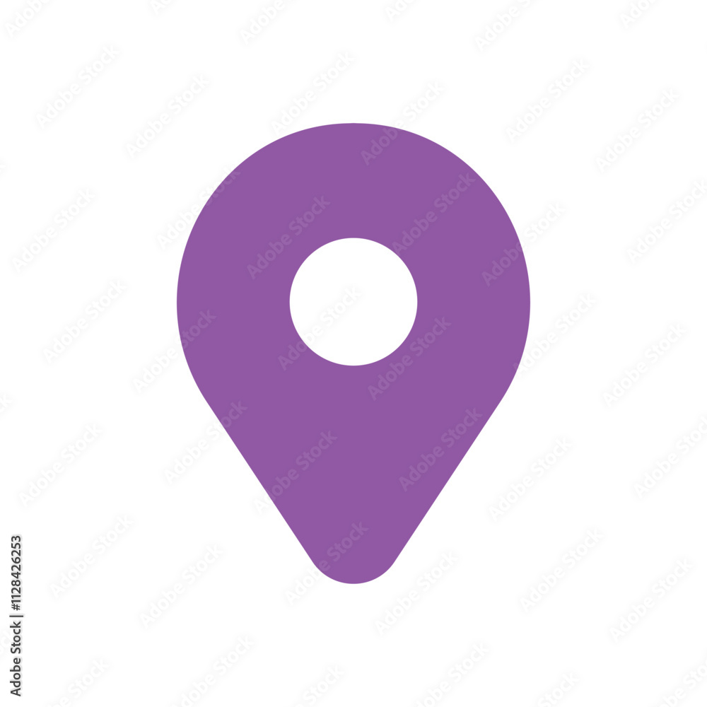 A Purple Pixelated Map Location Icon Design A Purple Pixelated Map Location Icon Design