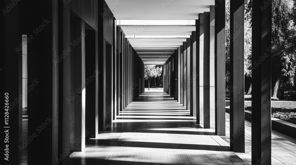 Fototapeta premium abstract modern architecture monotone in black and white