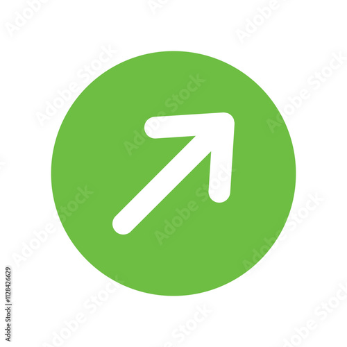 A Bright Green Circle Shows An Upward Trending Arrow