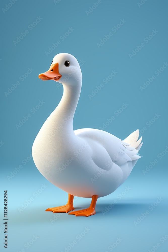 arafed duck standing on a blue surface with a blue background arafed duck standing on a blue surface with a blue background