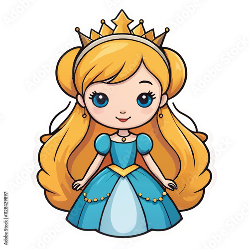 little princess cartoon sticker