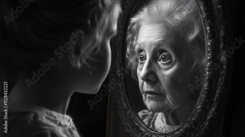 Reflection of Time Showcases the Bond Between Young Spirit and Wise Elder in a Moment of Surprise and Wonder