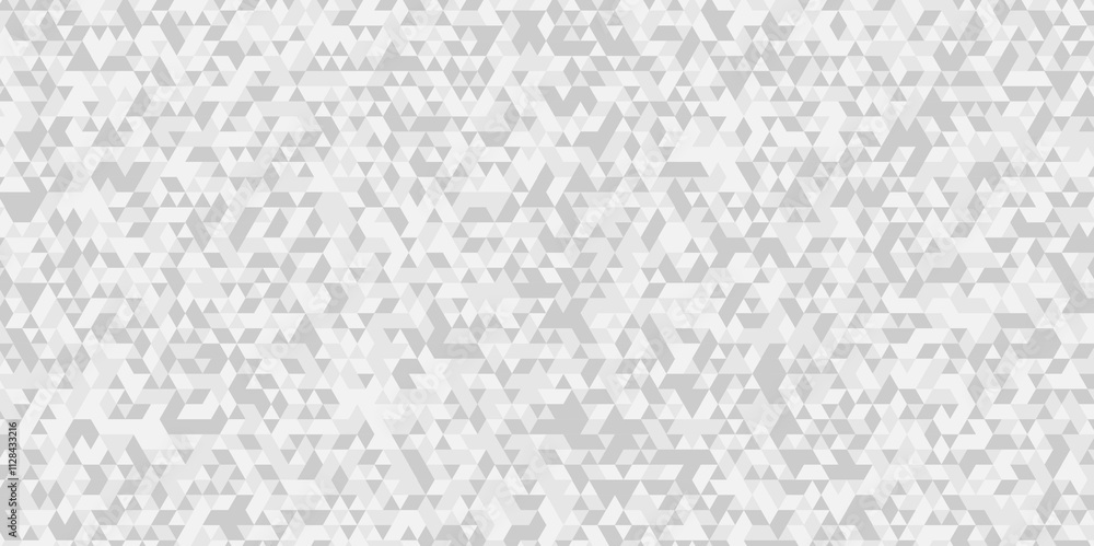 Seamless geometric pattern square shapes low polygon backdrop background. Abstract geometric wall tile and metal cube background triangle wallpaper. Gray and white polygonal background.