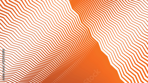 Orange zig zag abstract stripes stripes line vector background for backdrop or presentation photo