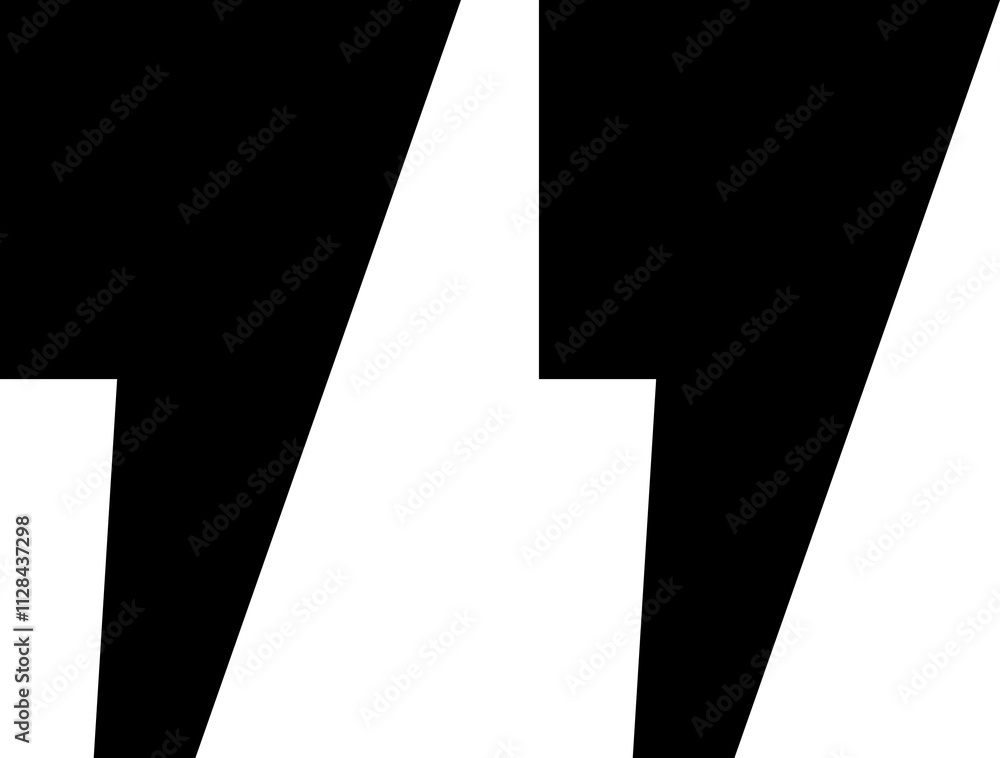 Quotation marks. Black quotes icon Quotation marks. Black quotes icon