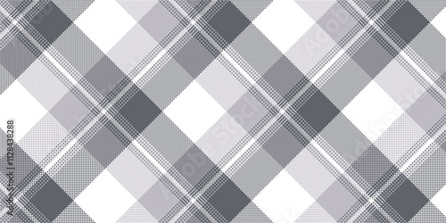 Vector checkered pattern. Tartan, textured seamless twill for flannel shirts, duvet covers, other autumn winter textile mills. Vector Format