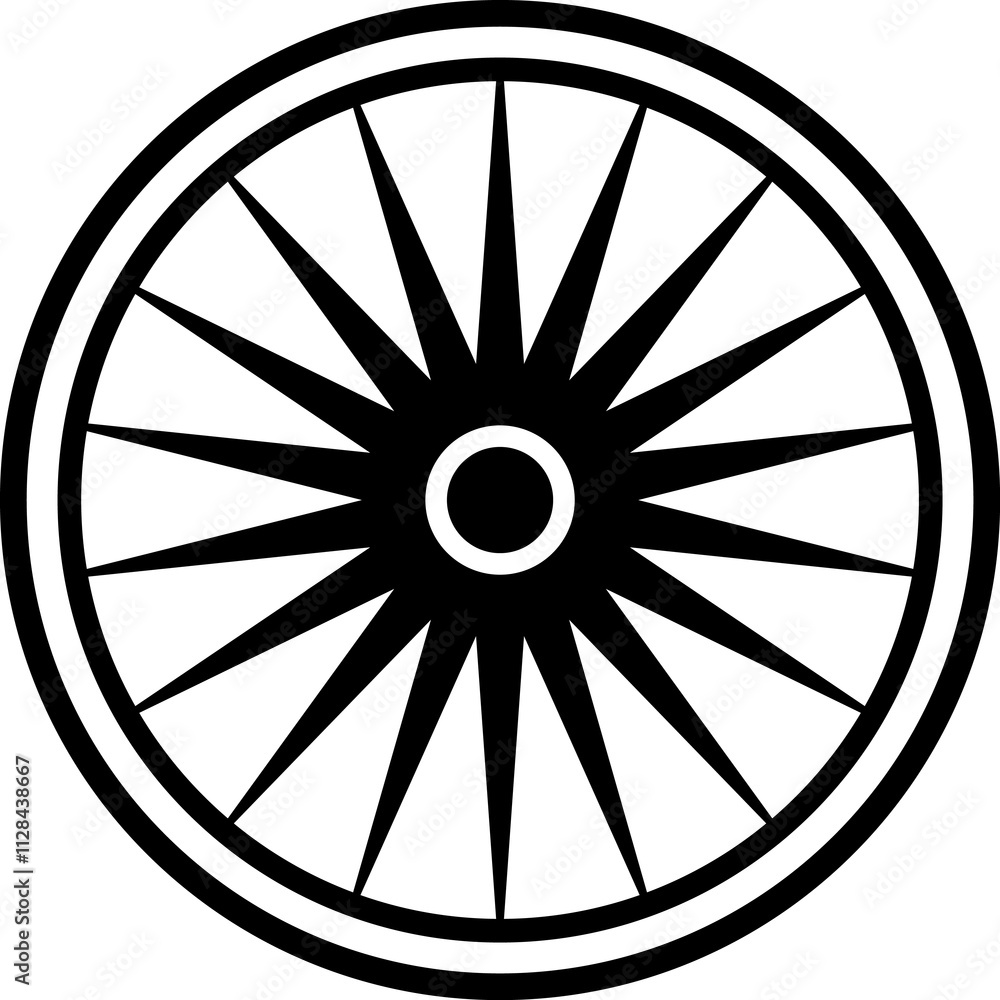 Fototapeta premium Car Wheel rims icon illustration