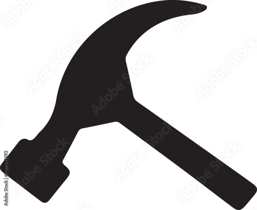 silhouette of a hand holding a hammer, hummer icon silhouette vector