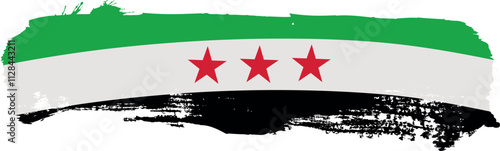 brush Syria flag , vector illustration on a white background