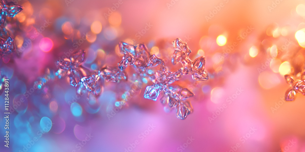 Abstract Multicolor Light Burst with Bokeh Effect Abstract Multicolor Light Burst with Bokeh Effect