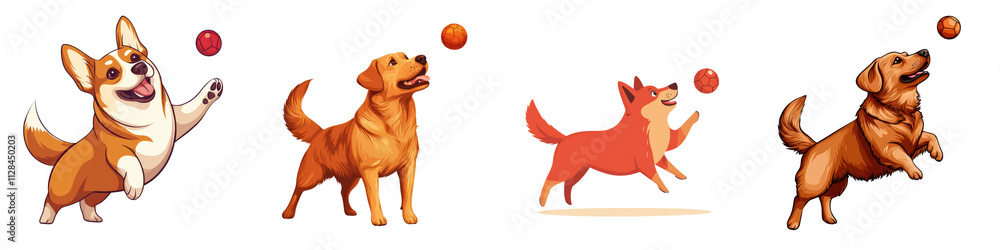 Playful and Energetic Puppy Chasing after a Ball Happy Young Dog Frolicking and Jumping in Excited Lively Motion Domestic Canine Pet Enjoying a Game of Fetch Playful and Energetic Puppy Chasing after a Ball Happy Young Dog Frolicking and Jumping in Excited Lively Motion Domestic Canine Pet Enjoying a Game of Fetch