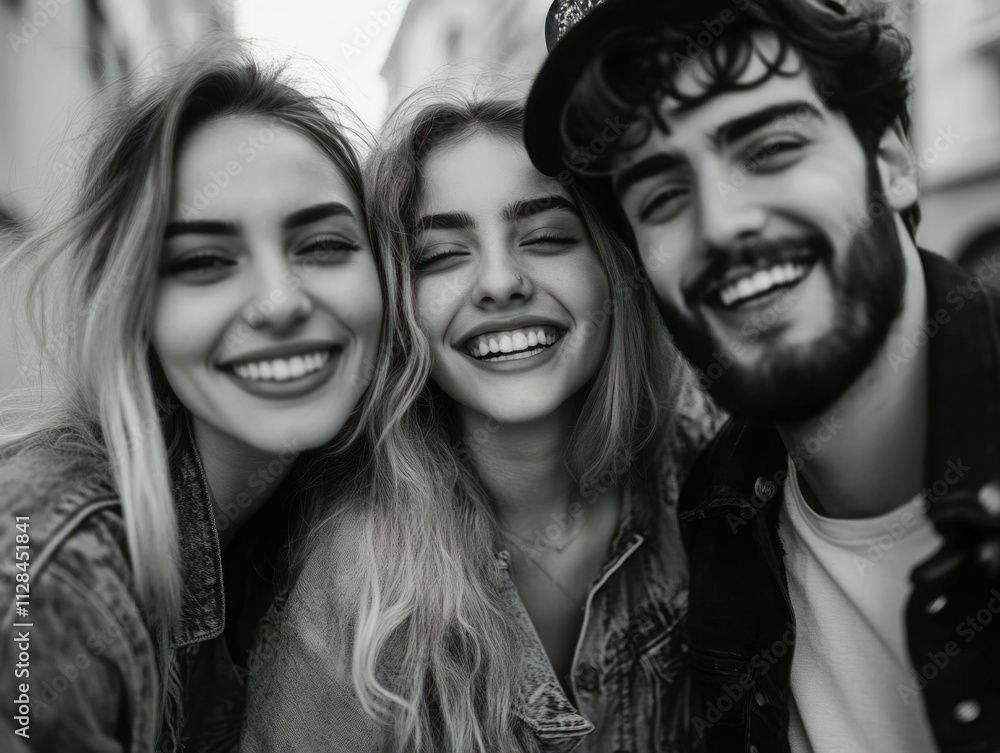 Fototapeta premium Happy Young Couple Smiling at Camera