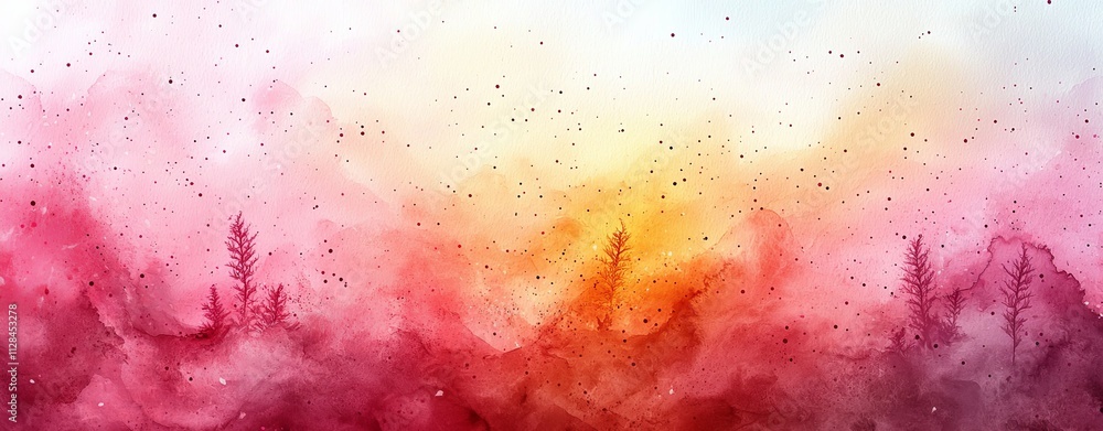 Soft Pastel Watercolor Background in Pink and Yellow Soft Pastel Watercolor Background in Pink and Yellow