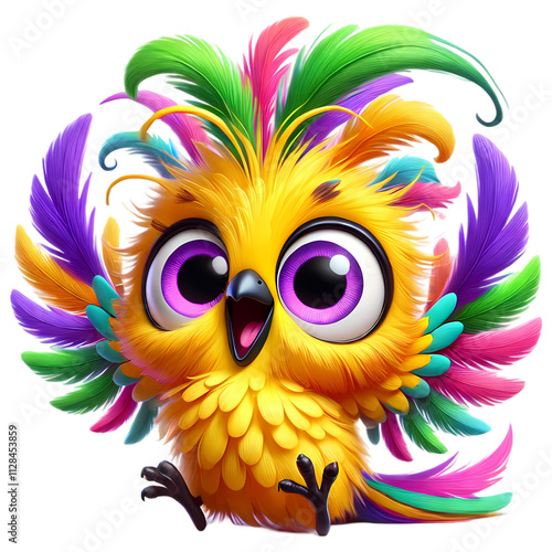 A funny bird with vibrant feathers in a colorful illustration.
Sarcastic humor adds charm to this whimsical artwork.
Perfect for cheerful and creative projects.
