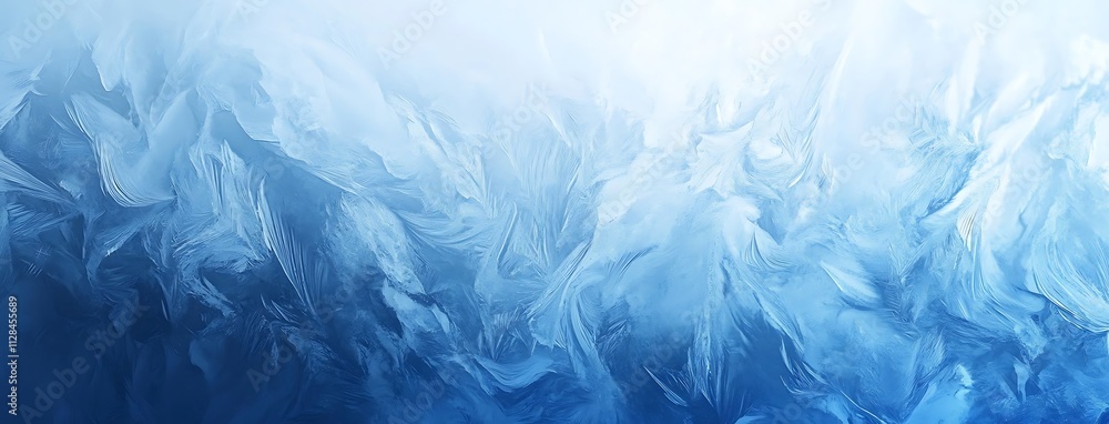 A blue winter background with snow and bokeh lights A blue winter background with snow and bokeh lights