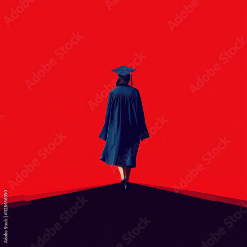 Female Graduate Isolated