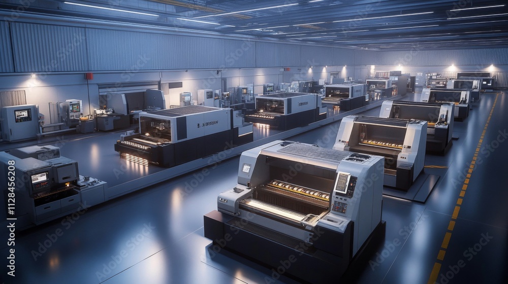 Modern Factory Manufacturing Automated Machines Modern Factory Manufacturing Automated Machines
