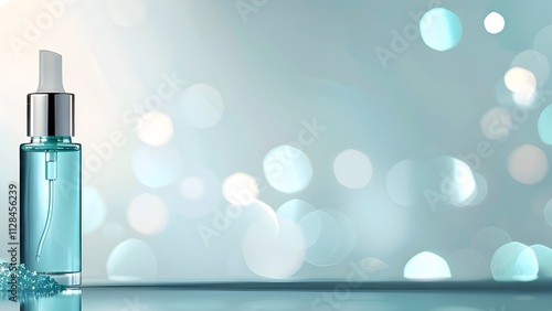 Blue cosmetic perfume for beauty brand	
