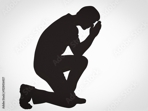 kneeling silhouette