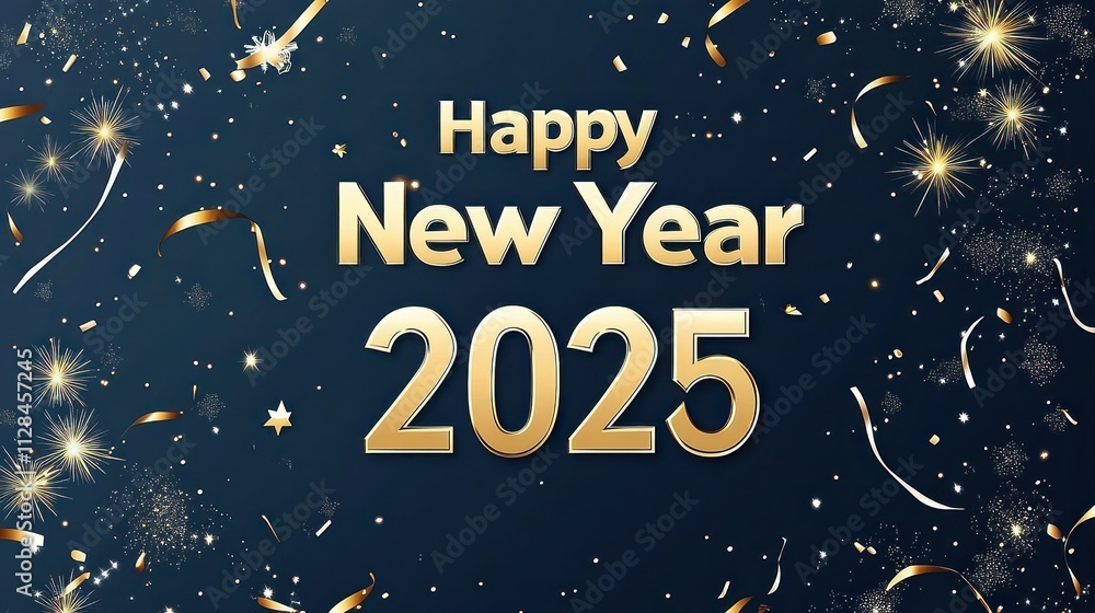 Happy New Year Two Thousand Twenty Five Celebration Happy New Year Two Thousand Twenty Five Celebration