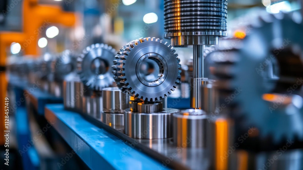 Precision Metal Gears on Automated Manufacturing Line Precision Metal Gears on Automated Manufacturing Line