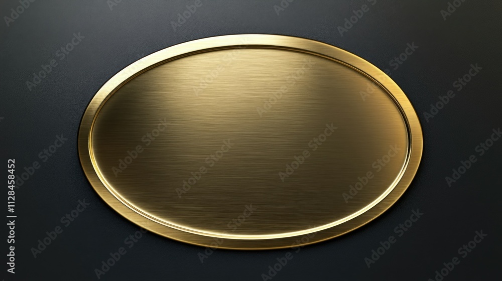 Brass-Inset Plaque with Oval Shape