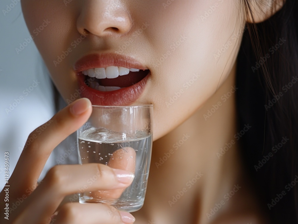Beauty and Health - Woman Drinking Water Beauty and Health - Woman Drinking Water