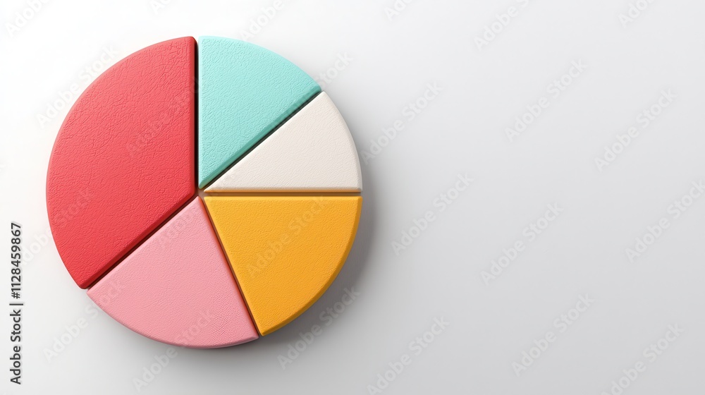 A colorful pie chart divided into four segments, showcasing a modern design against a minimalist background. A colorful pie chart divided into four segments, showcasing a modern design against a minimalist background.