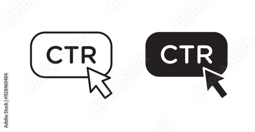 CTR Icon set. vector illustration set