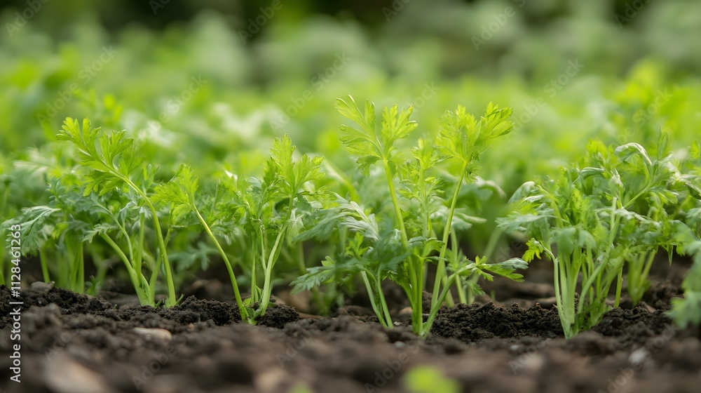 Carrot plants growing outside Carrot plants growing outside