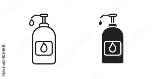 Hand sanitizer Icon set. vector illustration set