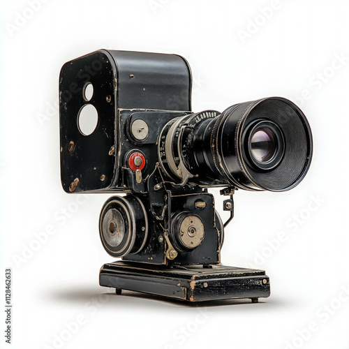 Old Movie Camera Isolated