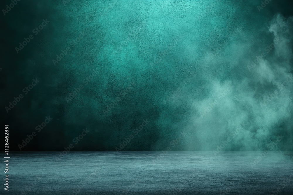 Moody Teal Background with Smoke and Grunge Texture Moody Teal Background with Smoke and Grunge Texture