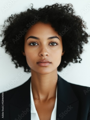 Professional Portrait of a Woman with Short Hair and a Black Blazer