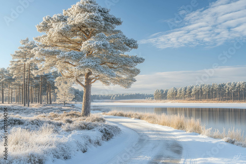 Scandinavian Landscape In W...