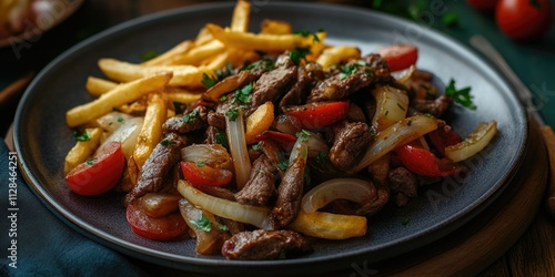 Savory Steak Frites with Veggies photo