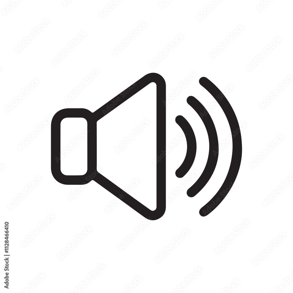 Loudspeaker vector icon on white background Loudspeaker vector icon on white background