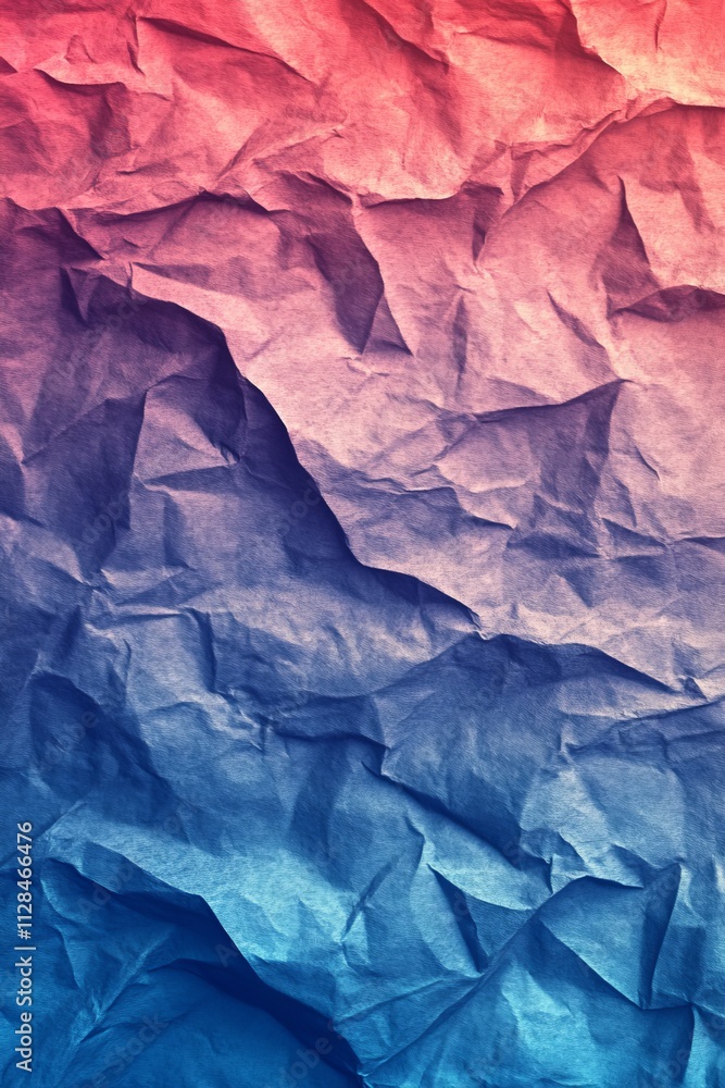 custom made wallpaper toronto digitalAbstract Blue and Red Crumpled Paper Background, Gradient Colors Texture, Rough Pattern Wallpaper