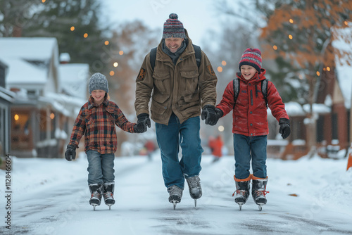 Winter: Skating Family