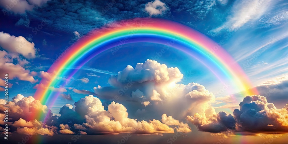 Dreamy rainbow cloud bokeh: magical sky, whimsical hues, breathtaking nature photography. Dreamy rainbow cloud bokeh: magical sky, whimsical hues, breathtaking nature photography.